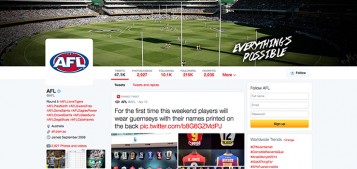 AFL kicks goal with new Twitter Profile