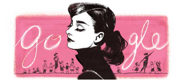 Audrey Hepburn Google Doodle